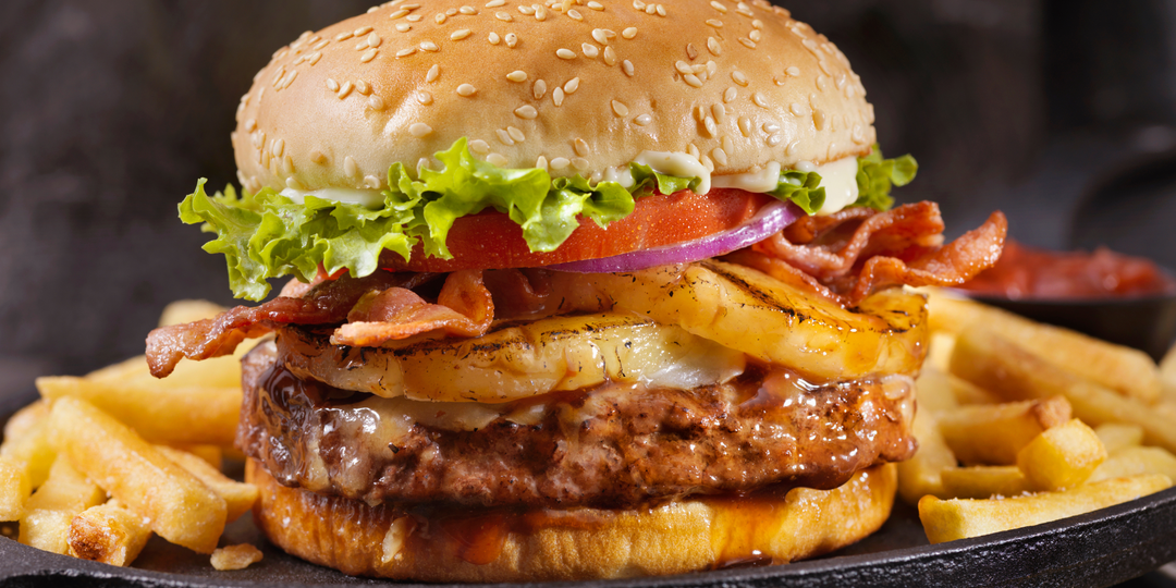 Double-Barrel Bacon Cheeseburger with Sweet & Smoky Glaze