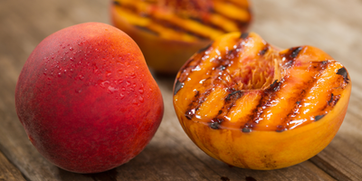 Grilled Peaches with Double Barrel Honey Butter