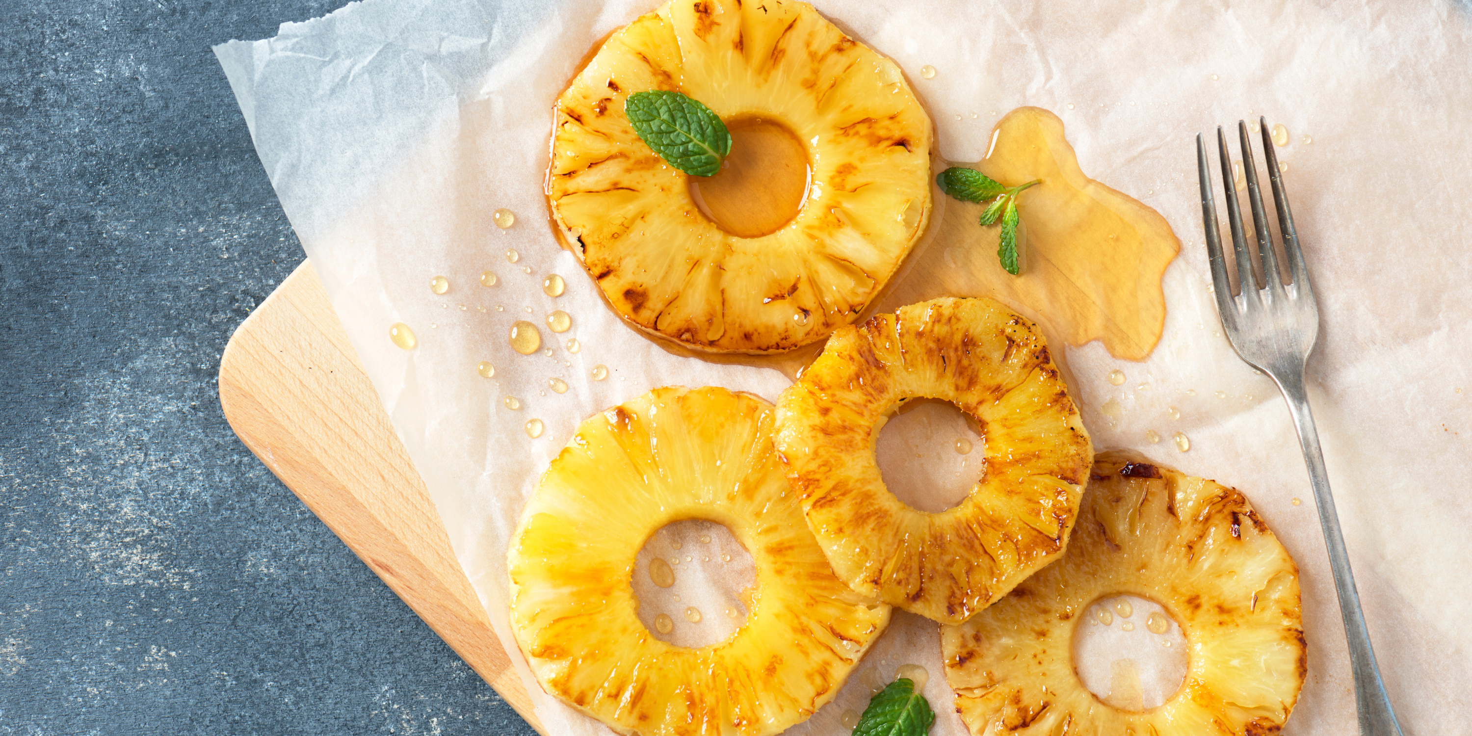 Grilled Pineapple with Double Barrel Honey Rum Glaze