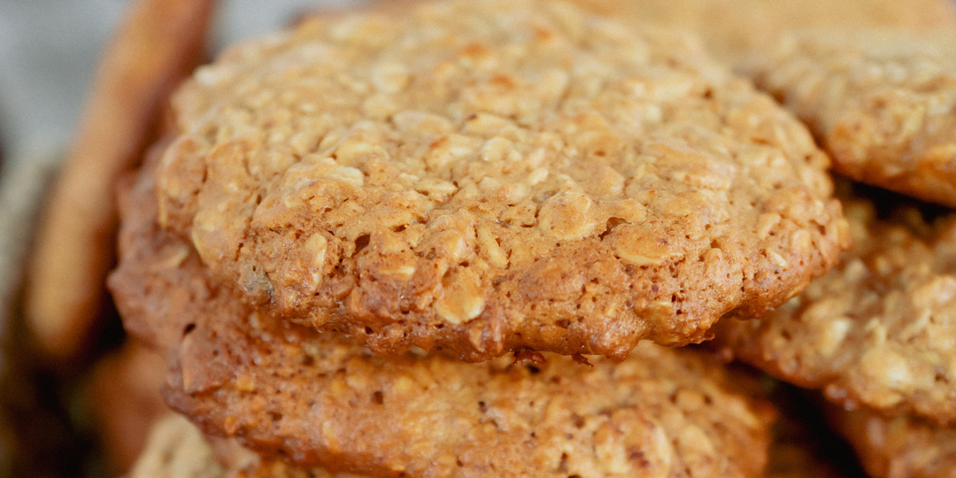 Double-Barrel Honey Oat Cookies with Spiced Walnuts