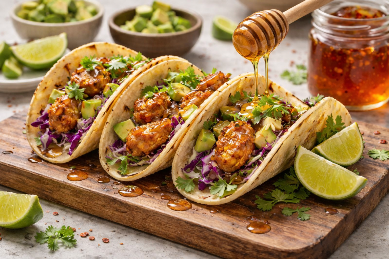 Hot Honey Chicken Tacos