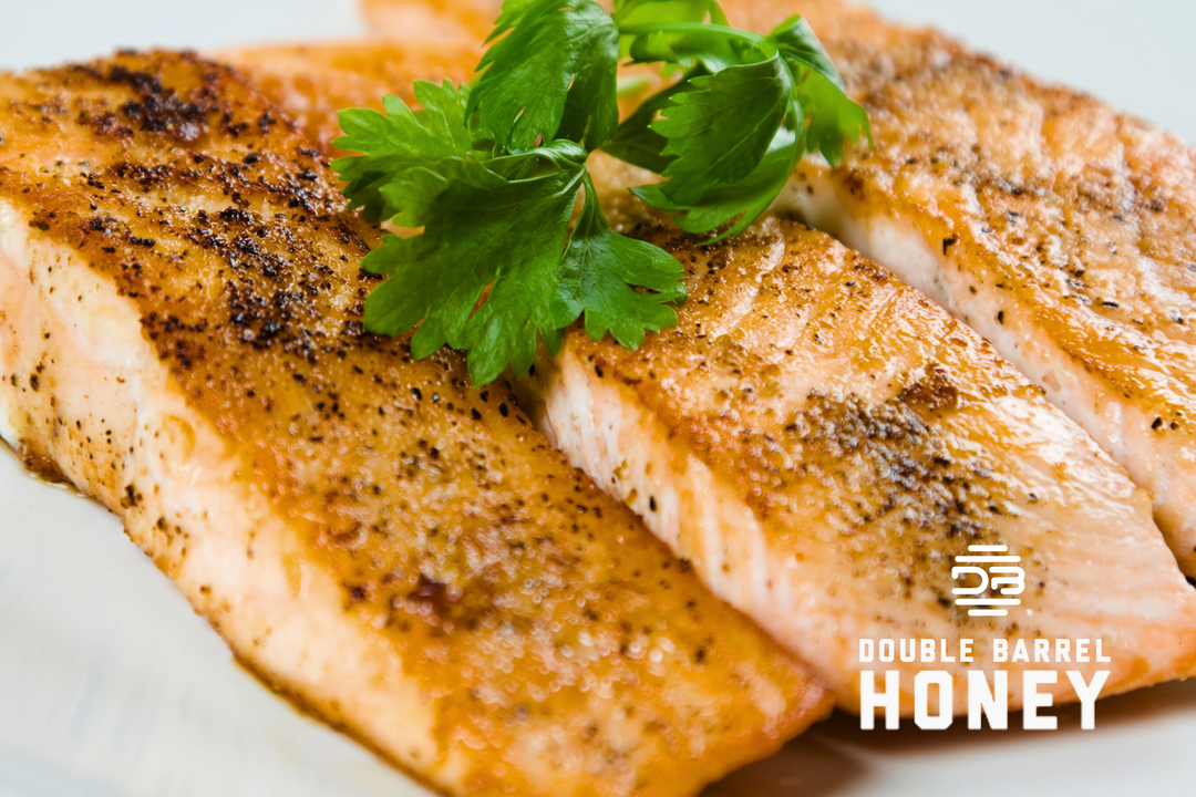 Double Barrel Honey Mustard Baked Salmon