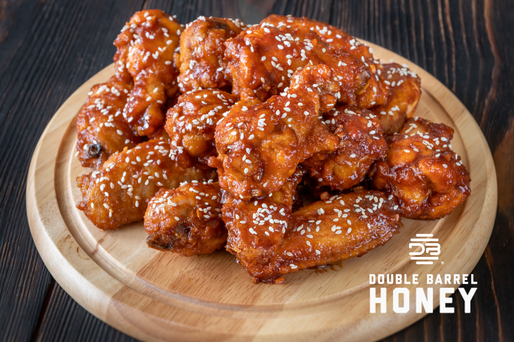 Double Barrel Honey Sesame Glazed Chicken Wings