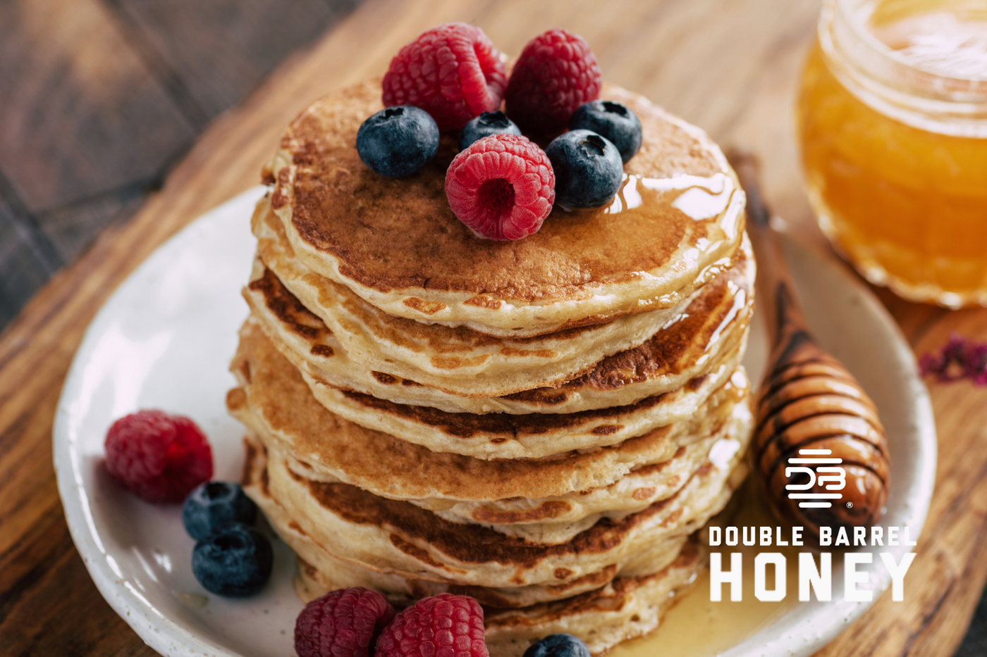 Double Barrel Honey & Oat Pancakes