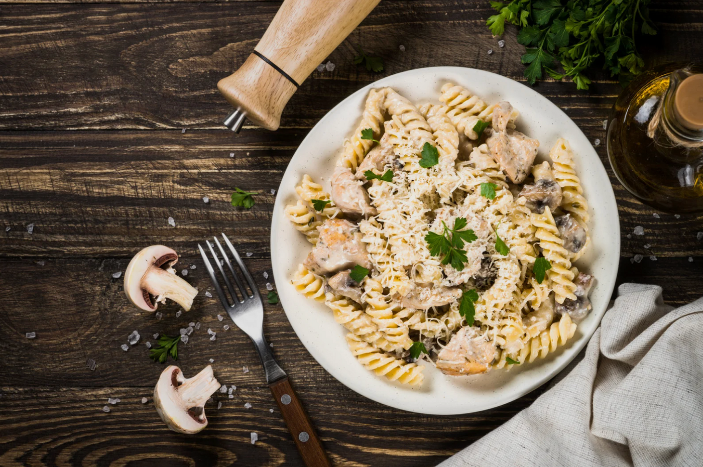 Honey Balsamic Glazed Mushroom Pasta