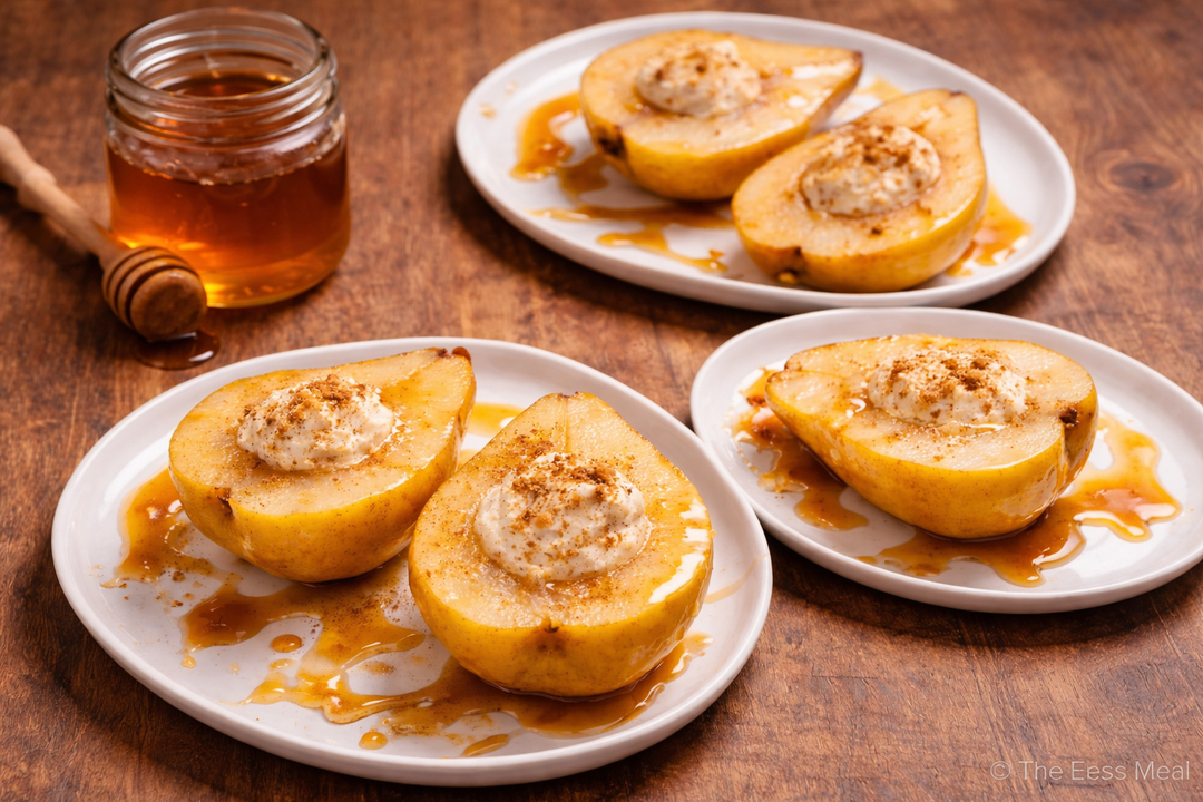 Warm Double Barrel Honey Pear Salad
