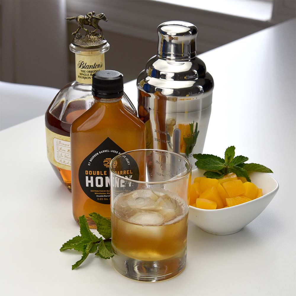 Double Barrel Honey Bourbon Peach Smash